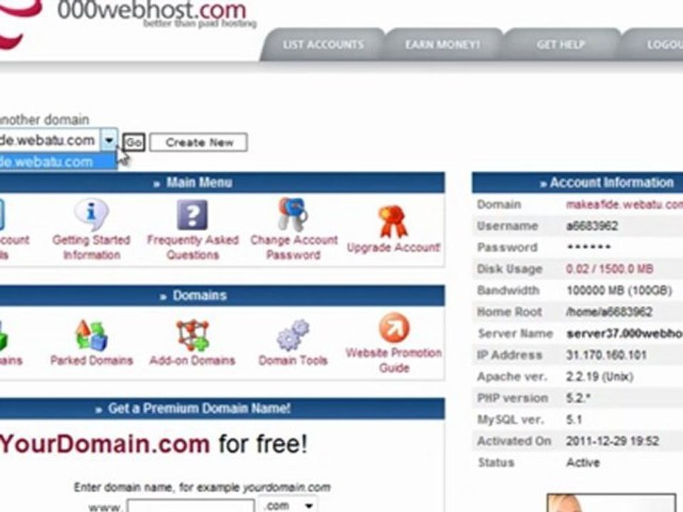 part1 000webhost setup