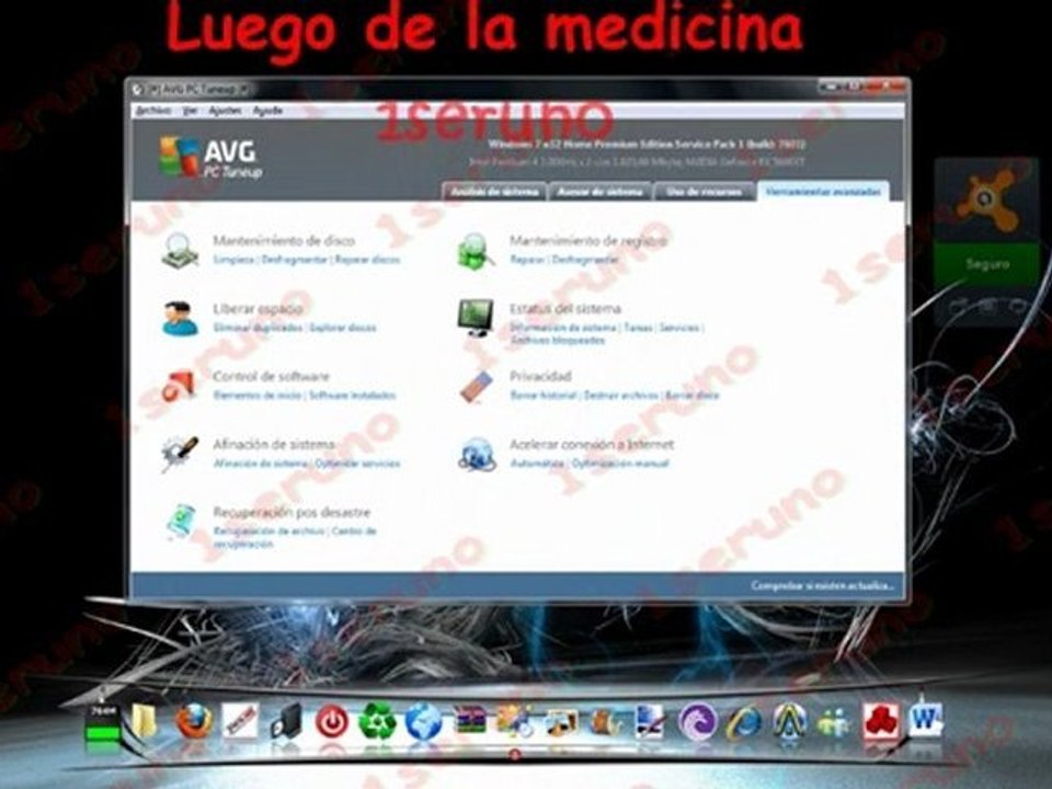 AVG Pc TuneUp 10.0.0.27 Multilenguaje + Serial -diciembre 2011-