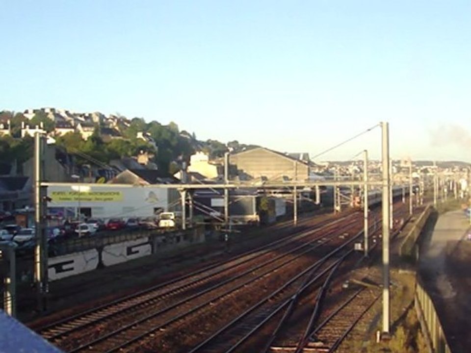 Quimper Arrivée du corail de nuit de Lyon lundi 12 oct 2009