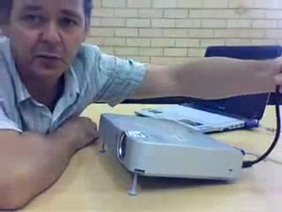 Setting up a data projector
