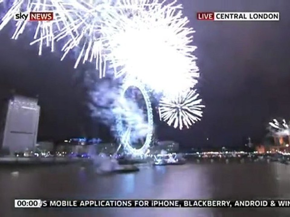 Feu d'artifice Londres 2012  - Live Sky TV