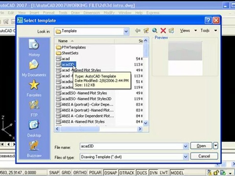 Learn AutoCAD 2007 3D تعليم اوتوكاد - بيئة العمل ثلاثية الأبعاد