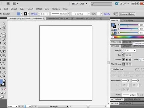 تعليم اليستريتور Illustrator CS5 - التعرف على واجهة البرنامج
