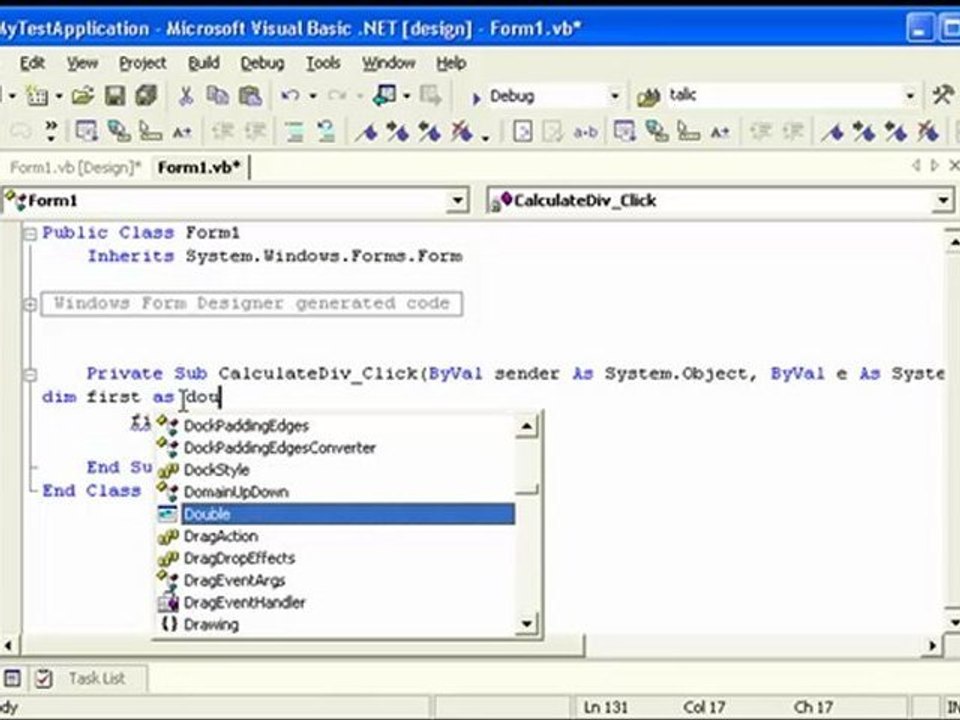 Learn Visual Basic.net تعليم فيجوال بيسك - إضافة الكود للتطبيق
