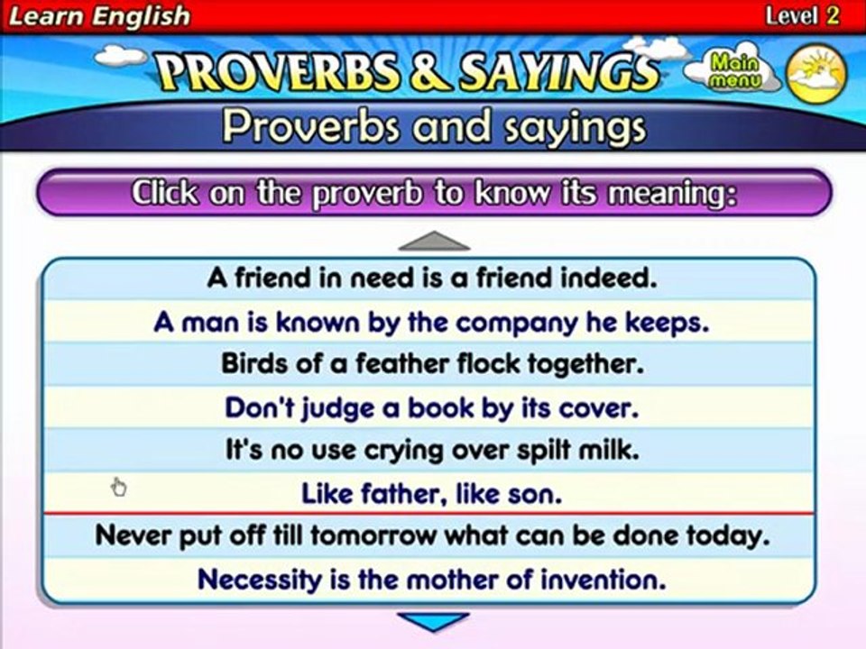 تعليم اللغة الانجليزية - Proverbs and Sayings - Learn English