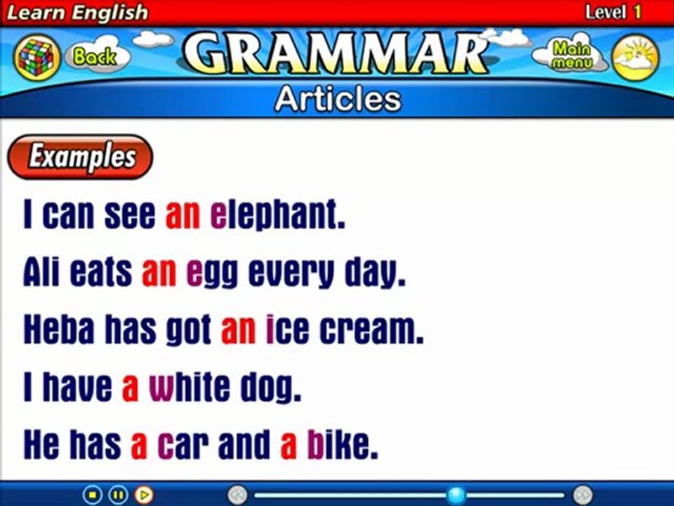 تعليم اللغة الانجليزية - قواعد - Learn English