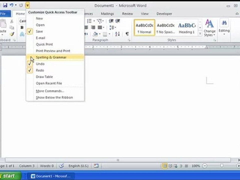 شرح واجهة البرنامج - Word 2010 تعليم وورد
