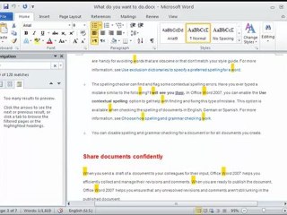 Navigation اللوحة - Word 2010 تعليم وورد