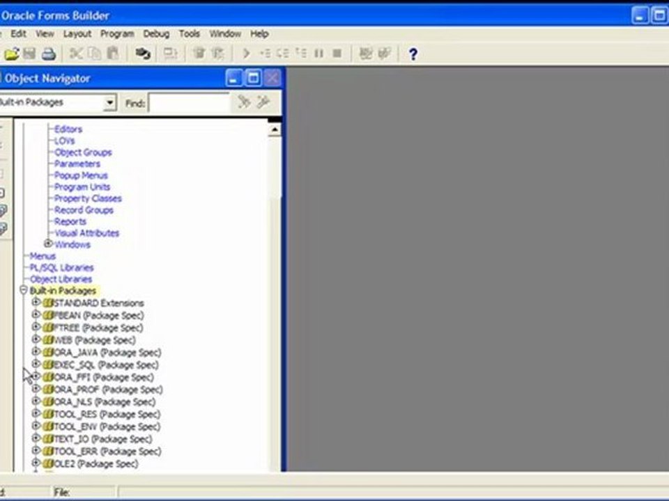 Learn Oracle 10g Forms تعليم اوراكل - التعرف على البرنامج