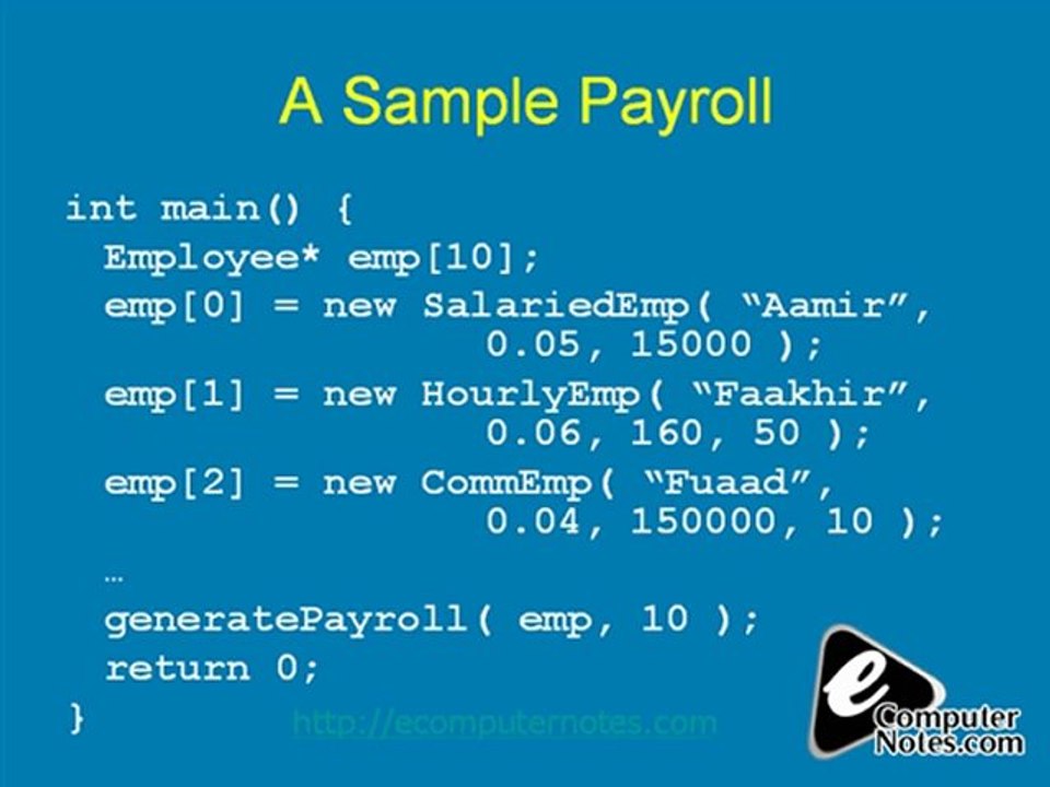 Computer Notes - Polymorphism – Case Study