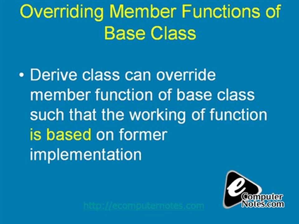 Computer Notes - Overriding