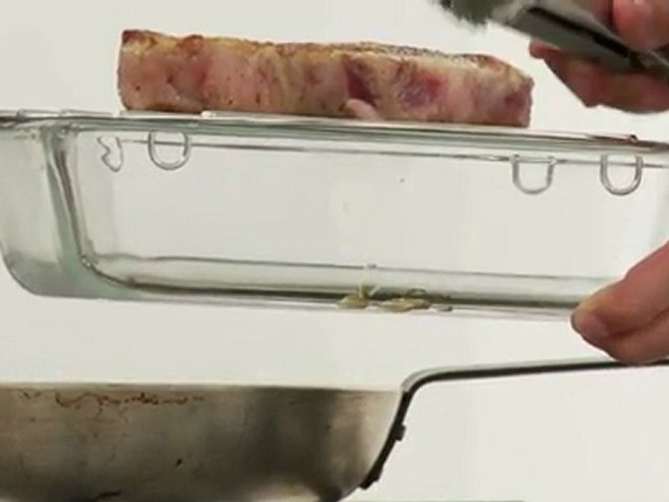 Cuisinez au Naturel - Cuisson d'une côte de porc en deux temps d'après une recette de Katsumi Ishida