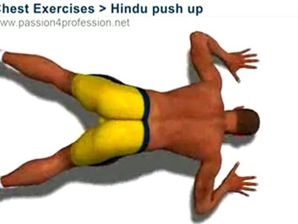 Hindu push up for training shoulders triceps and chest