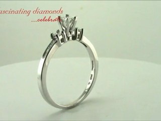 Princess Cut 3 Stone Diamond Engagement Ring In Channel Setting