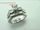 Princess Cut Diamond Wedding Rings Set In Channel Setting
