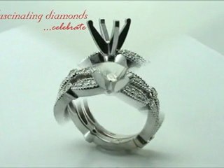 Round Cut Diamond Semi Mount Bridal Ring Setting