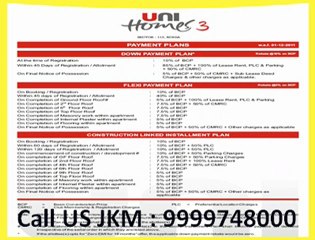 unitech unihomes 3 noida Call 9582890000.