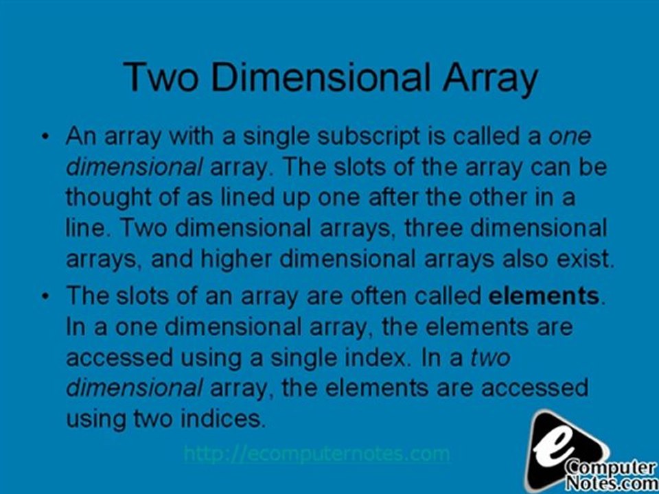 Computer notes - Array in Java