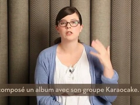 Quand j'étais petite je voulais être journaliste aujourd'hui je suis musicienne et professeur d'anglais