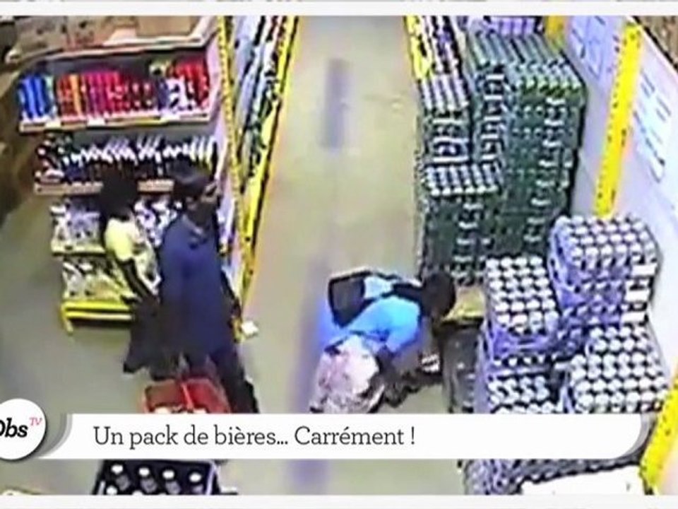 Elle vole un pack de bières... sous sa jupe
