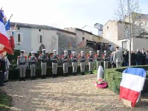 13/11/2011. Cérémonie en mémoire des Lts Tirat et Maranzana, morts pour la France. 1/7
