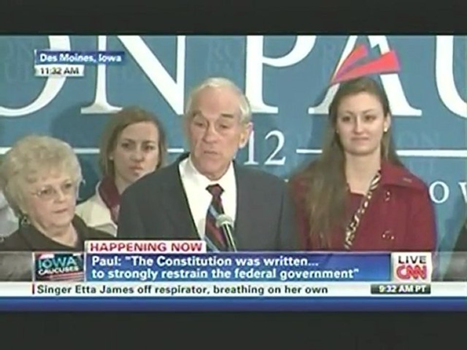 Ron Paul Stumping In Iowa Today Talking Liberty!