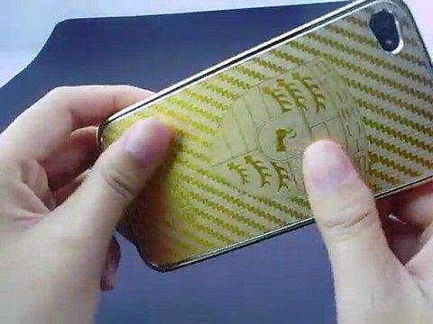 Porsche Logo Decorated iPhone 4S Back Cover Cases-Gold