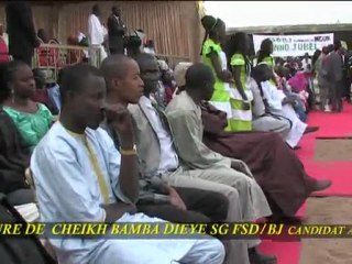 CONGRES D'INVESTITURE DE CHEIKH BAMBA DIEYE SG DU FSD BJ WOLOF