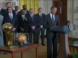 Obama hosts NBA champs Dallas Mavericks