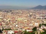 Napoli top city view from Castelo vesuvio at the horizone