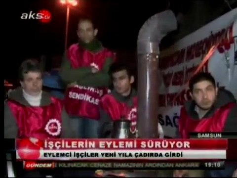 Samsunda Yeni yıla direniş çadırında girildi