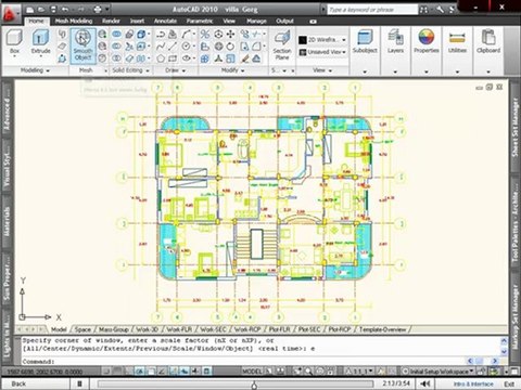 برنامج تعليم اوتوكاد 2010 - واجهة التطبيق - Learn AutoCAD