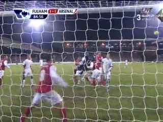 الهدف الاول لفولهام مبارة ارسنال وفولهام الدوري الانجليزي 2012 HD