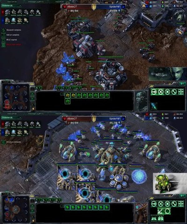 [SC2] dSeleCT (T) Vs SpiderNifi (P) : Views of 2 players Starcraft II :