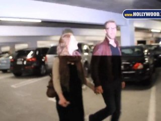 JAMES VAN DER BEEK LEAVING ARCLIGHT WITH HIS WIFE