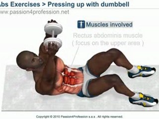 Pressing up with dumbbell