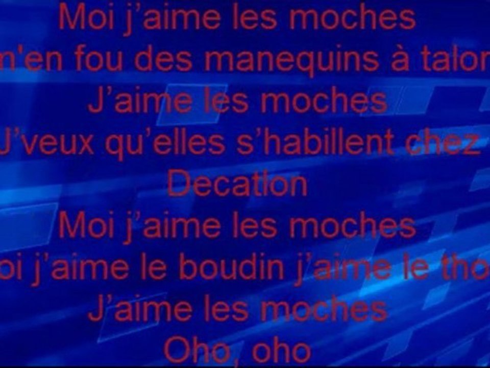 MAX BOUBLIL J'aime les moche (Lyrics)