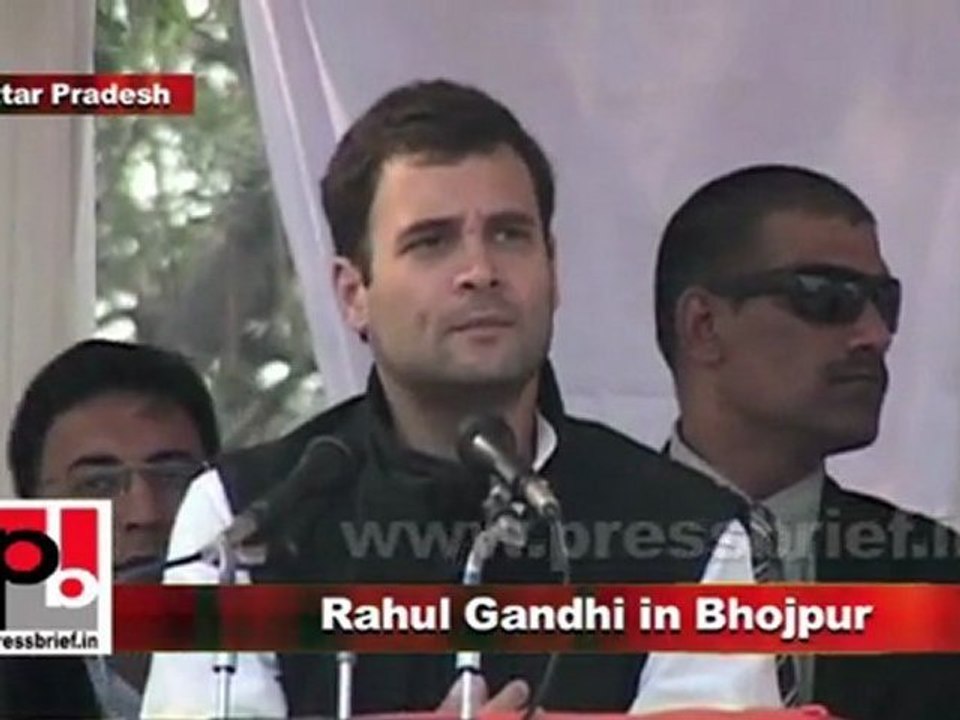 Congress Leader Rahul Gandhi in Bhojpur (U.P) Part 1