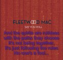 Fleetwood Mac - Destiny Rules (lyrics)