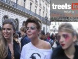 Street style vidéo de Jessica  au plus grand défilé du monde aux Galeries Lafayette