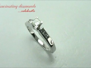 Princess Cut Diamond Engagement Ring In Channel Setting