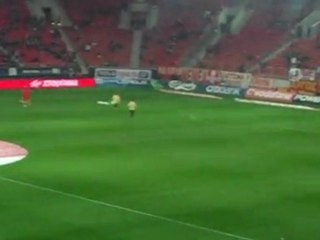 Είσοδος Ολυμπιακού για προθέρμανση