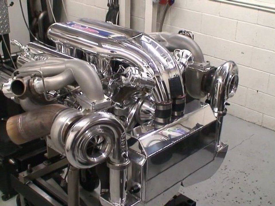 Symmetrical Mirror Image Turbos Engine Detroys the Dyno!  Veritas Movie Studio.