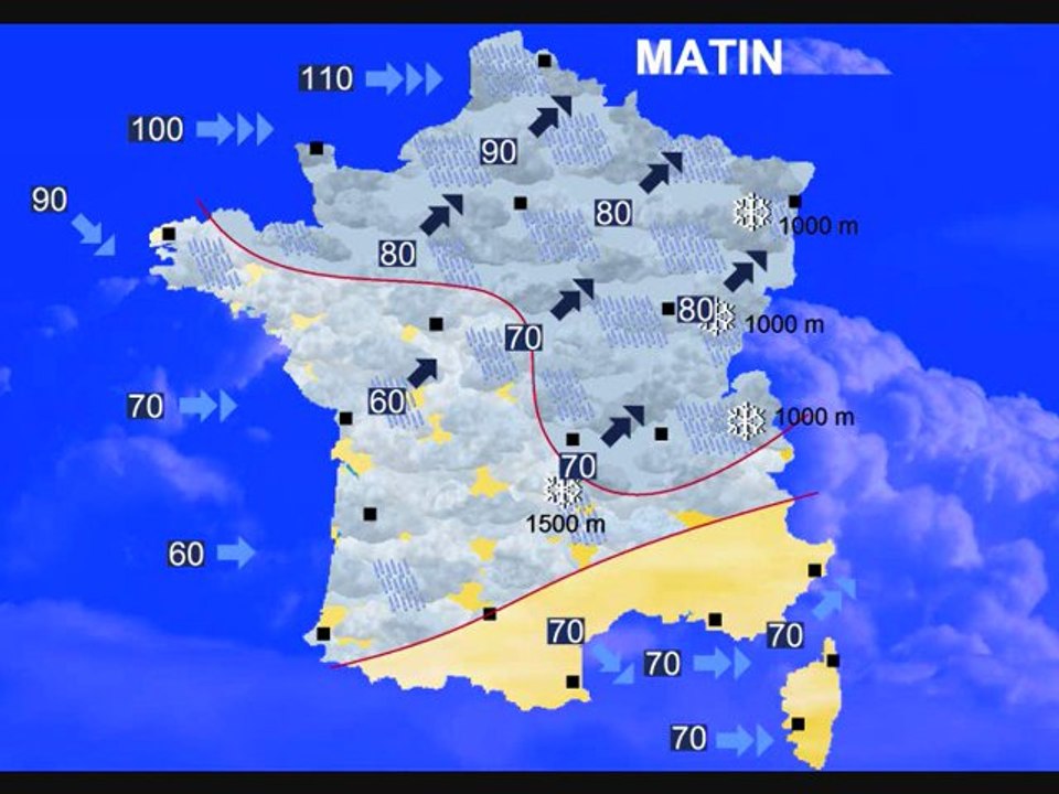 Météo 5 janvier 2012: Nouveau coup de vent, prévisions du week-end
