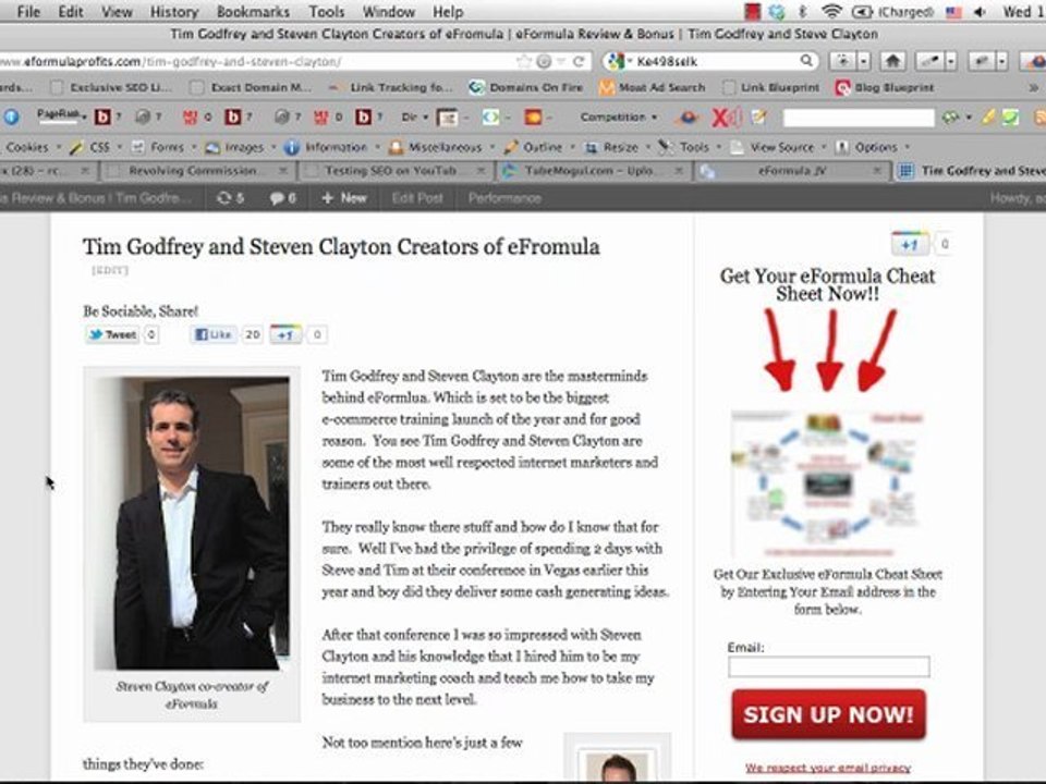 Learn More About eFormula Creator Steven Clayton