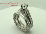 Round Cut Diamond Engagement Wedding Ring Set In Channel Setting