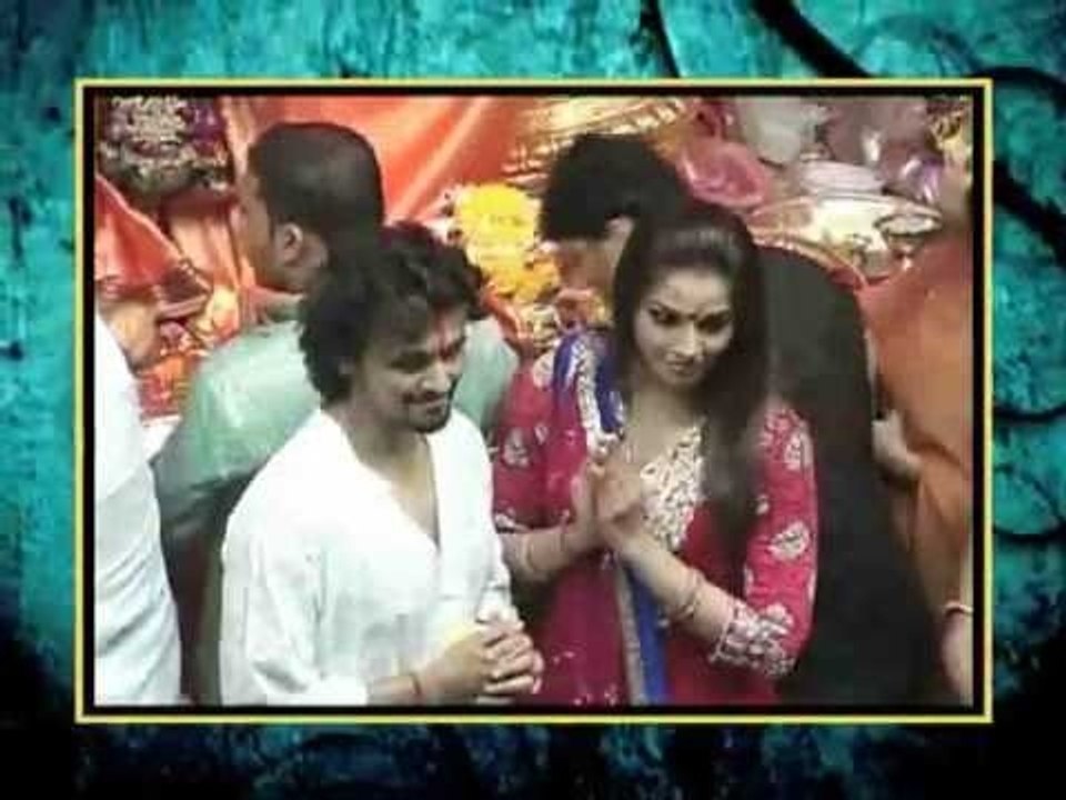 Actress Bipasha Basu & Singer Sonu Nigam Visit Lalbaugcha Raja