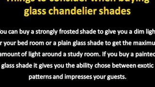 What are glass chandelier shades- ShadesChandelier