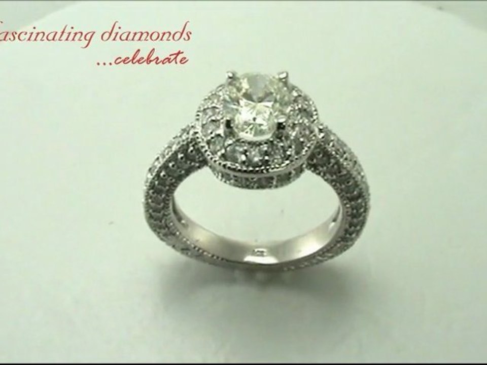 Oval Cut Diamond Engagement Ring Vintage Style
