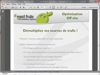 On-Page Optimisation Vs. Off-Page Optimisation (Vidéo 5/7) - Conférence Formation (Nov. 2011)